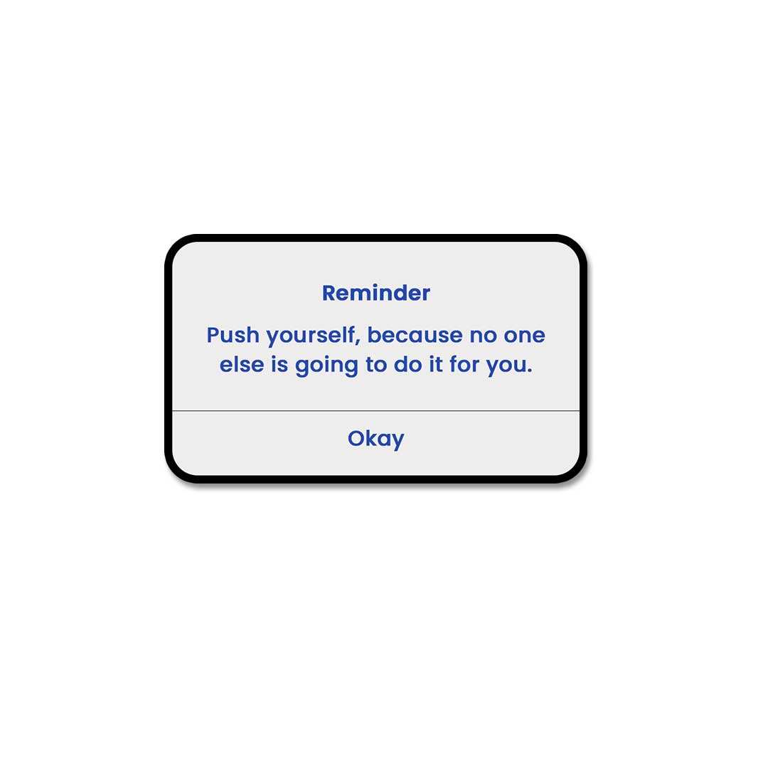 Push Yourself Sticker waterproof vinyl decal for laptop, bike, car & bottle
