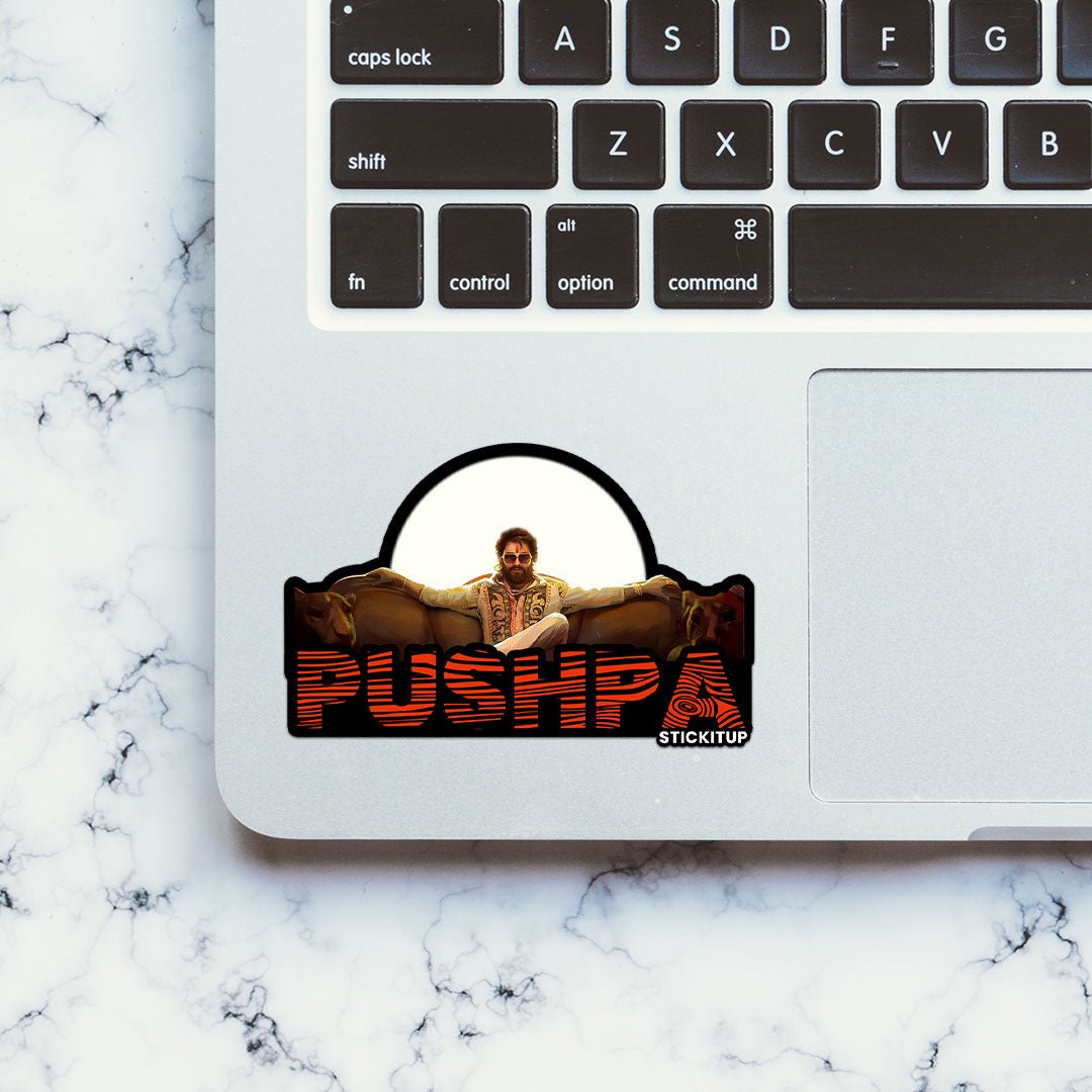 Pushpa 0.1 Sticker waterproof vinyl decal for laptop, bike, car & bottle