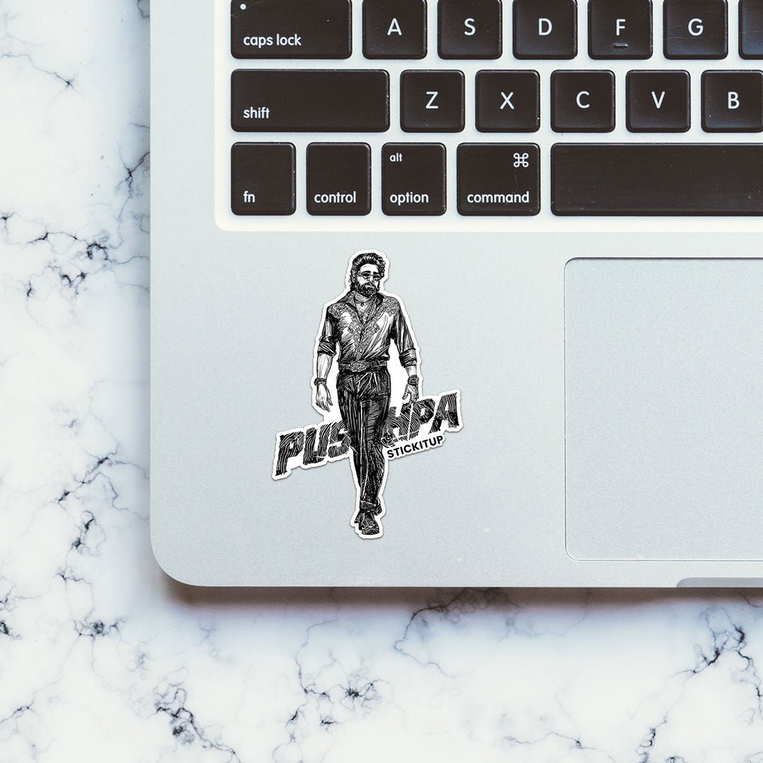 Pushpa Sticker waterproof vinyl decal for laptop, bike, car & bottle