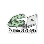 Python Developer Sticker waterproof vinyl decal for laptop, bike, car & bottle