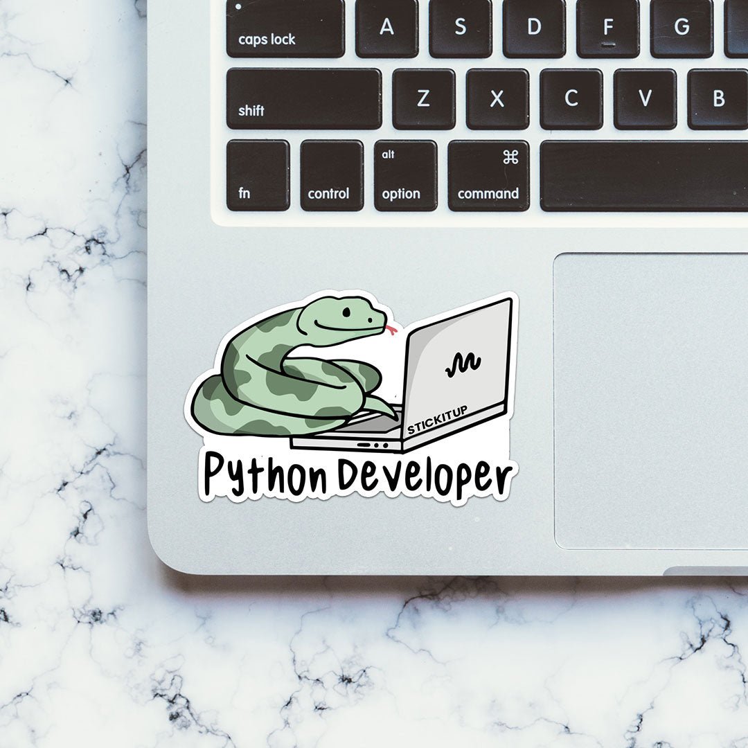 Python Developer Sticker waterproof vinyl decal for laptop, bike, car & bottle