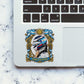 Racer Helmet Crest Glitter Sticker