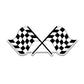 Racing Flag Bumper Sticker waterproof vinyl decal for laptop, bike, car & bottle