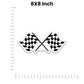 Racing Flag Bumper Sticker waterproof vinyl decal for laptop, bike, car & bottle