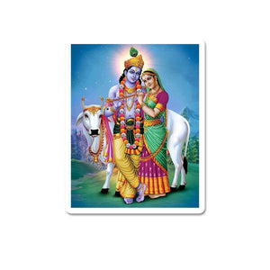 Radha Krishna Sticker waterproof vinyl decal for laptop, bike, car & bottle