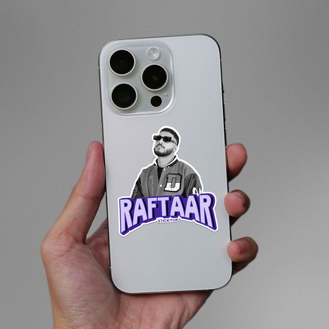 Raftaar Sticker waterproof vinyl decal for laptop, bike, car & bottle