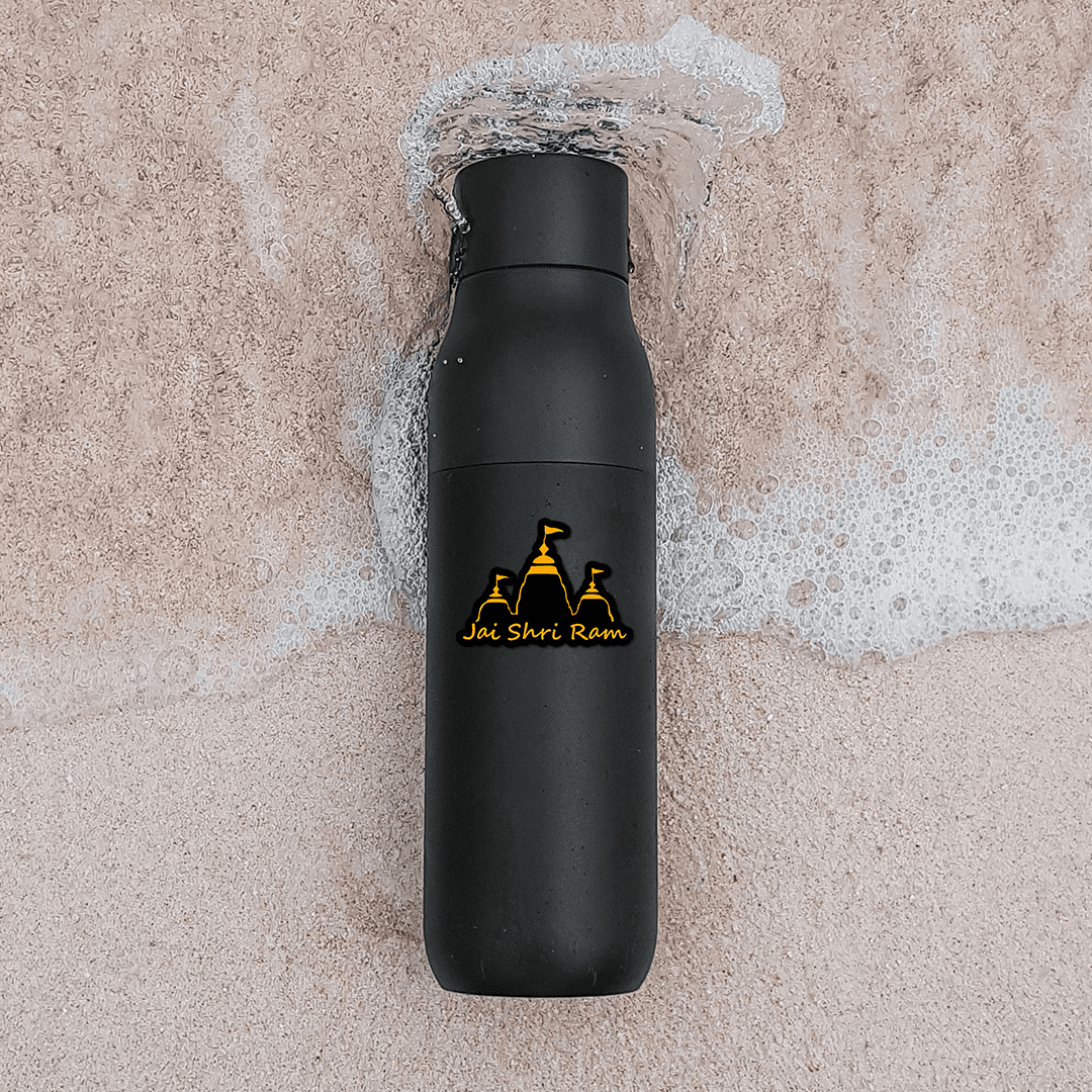 Ram Mandir Sticker waterproof vinyl decal for laptop, bike, car & bottle