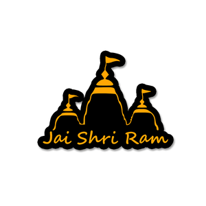 Ram Mandir Sticker waterproof vinyl decal for laptop, bike, car & bottle