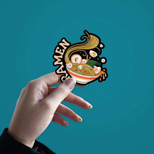 Ramen Stickers waterproof vinyl decal for laptop, bike, car & bottle