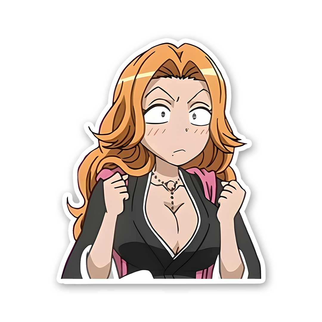 Rangiku Matsumoto Sticker waterproof vinyl decal for laptop, bike, car & bottle
