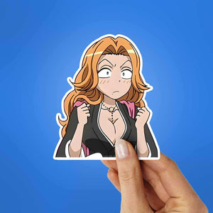Rangiku Matsumoto Sticker waterproof vinyl decal for laptop, bike, car & bottle