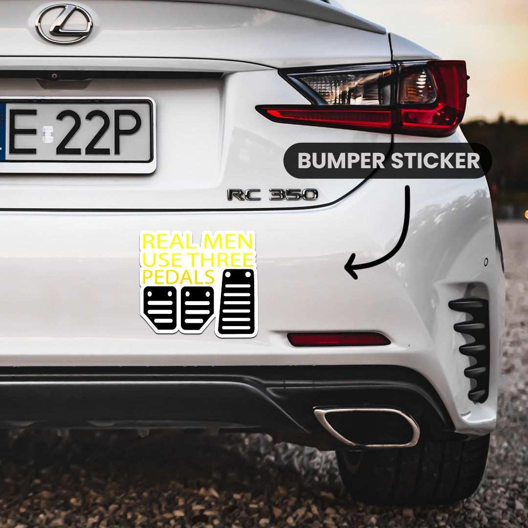 Real Men Bumper Sticker waterproof vinyl decal for laptop, bike, car & bottle