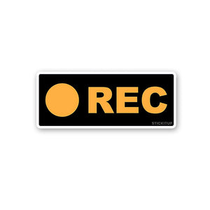 Rec Sticker waterproof vinyl decal for laptop, bike, car & bottle
