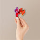 Red Cape Hero Figure Holographic Stickers