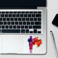 Red Cape Hero Figure Holographic Stickers - Holographic stickers | STICK IT UP