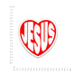 red jesus Bumper Sticker waterproof vinyl decal for laptop, bike, car & bottle