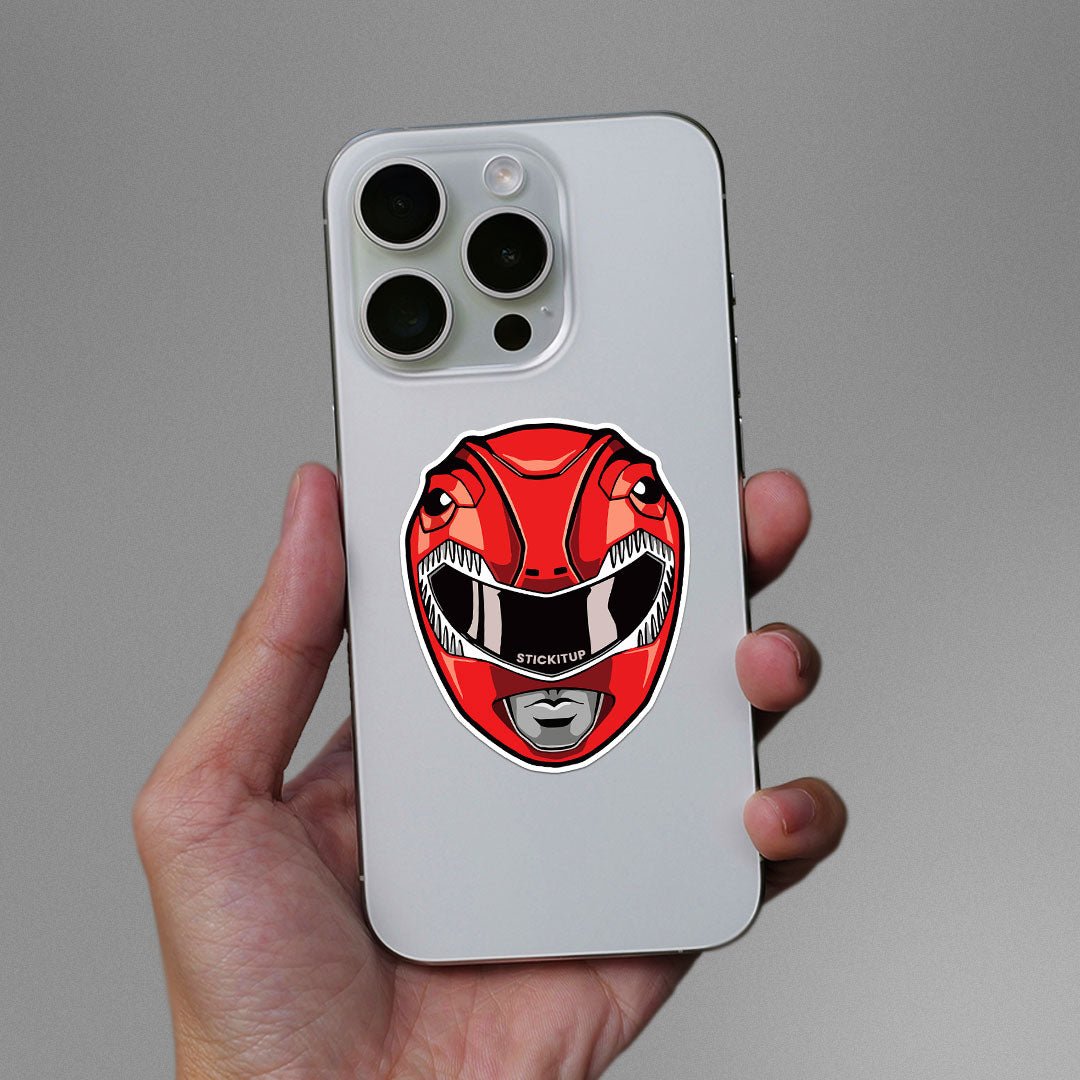 Red Ranger Sticker waterproof vinyl decal for laptop, bike, car & bottle