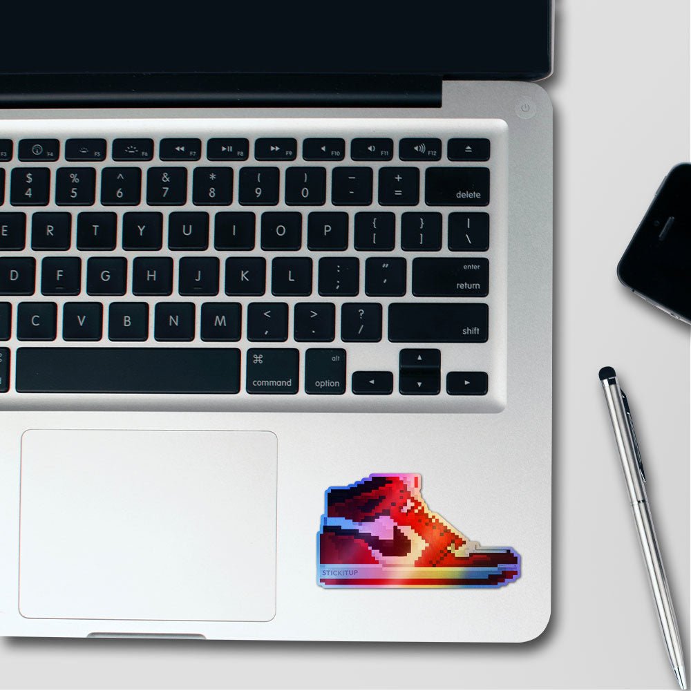 Red Retro High-Tops Holographic Stickers - Holographic stickers | STICK IT UP