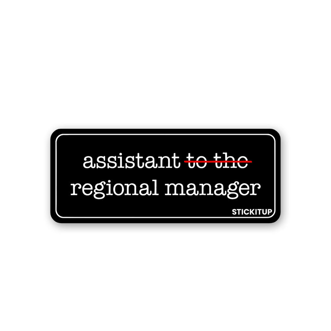 Regional Manager Sticker waterproof vinyl decal for laptop, bike, car & bottle