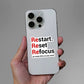 Restart Reset Refocus Sticker waterproof vinyl decal for laptop, bike, car & bottle