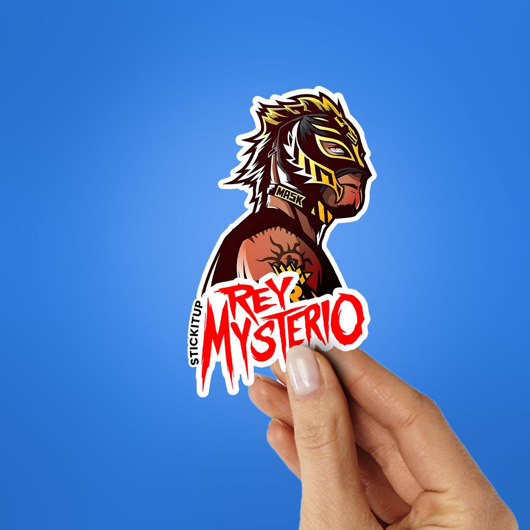 REY MYSTERIO Sticker waterproof vinyl decal for laptop, bike, car & bottle