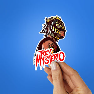 REY MYSTERIO Sticker waterproof vinyl decal for laptop, bike, car & bottle
