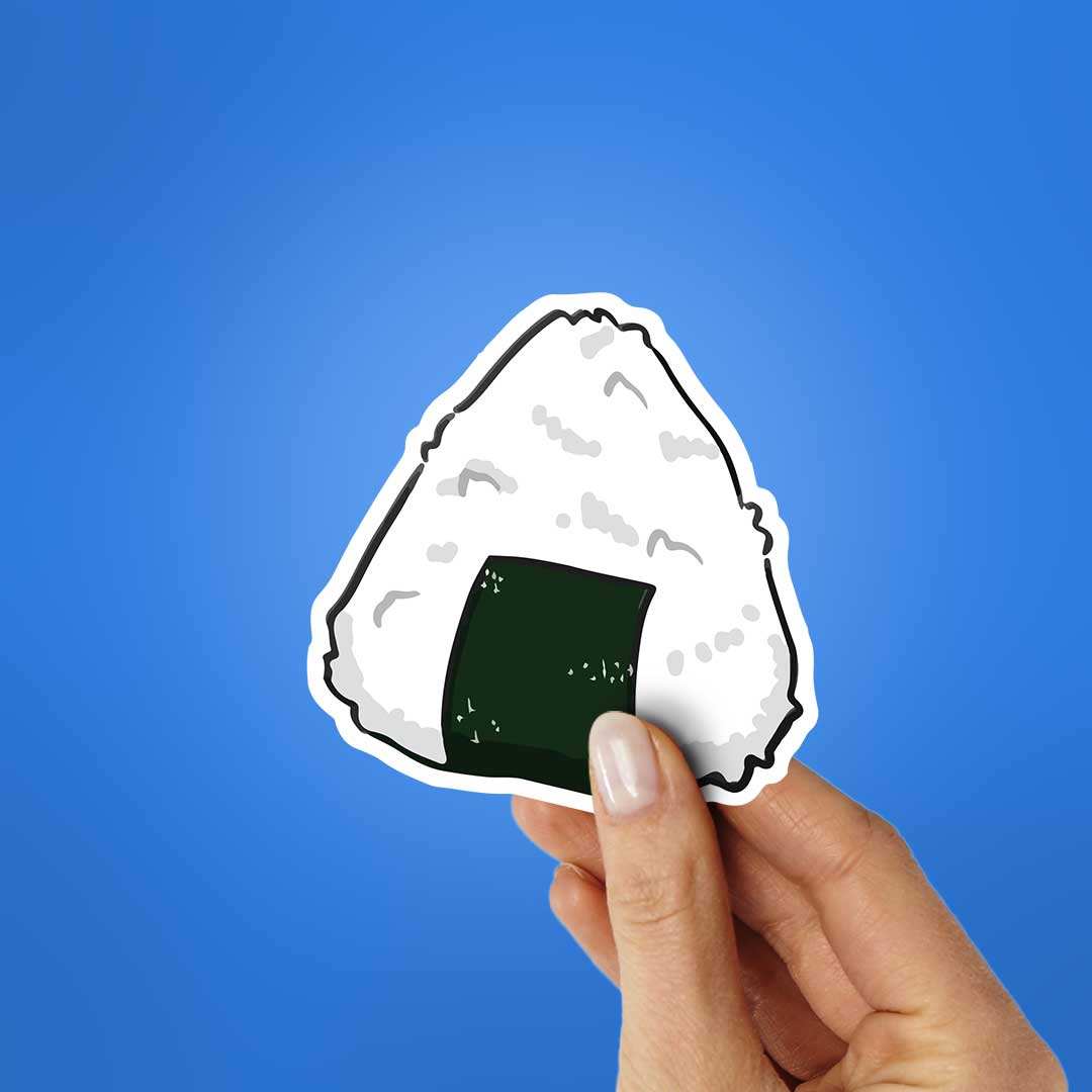 Rice Ball Sticker waterproof vinyl decal for laptop, bike, car & bottle