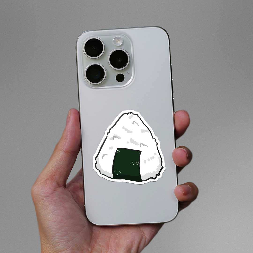 Rice Ball Sticker waterproof vinyl decal for laptop, bike, car & bottle