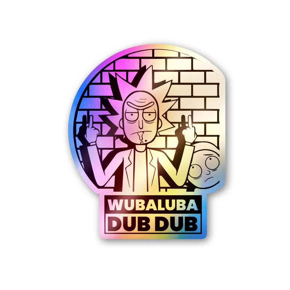 Rick Holographic Stickers waterproof vinyl decal for laptop, bike, car & bottle