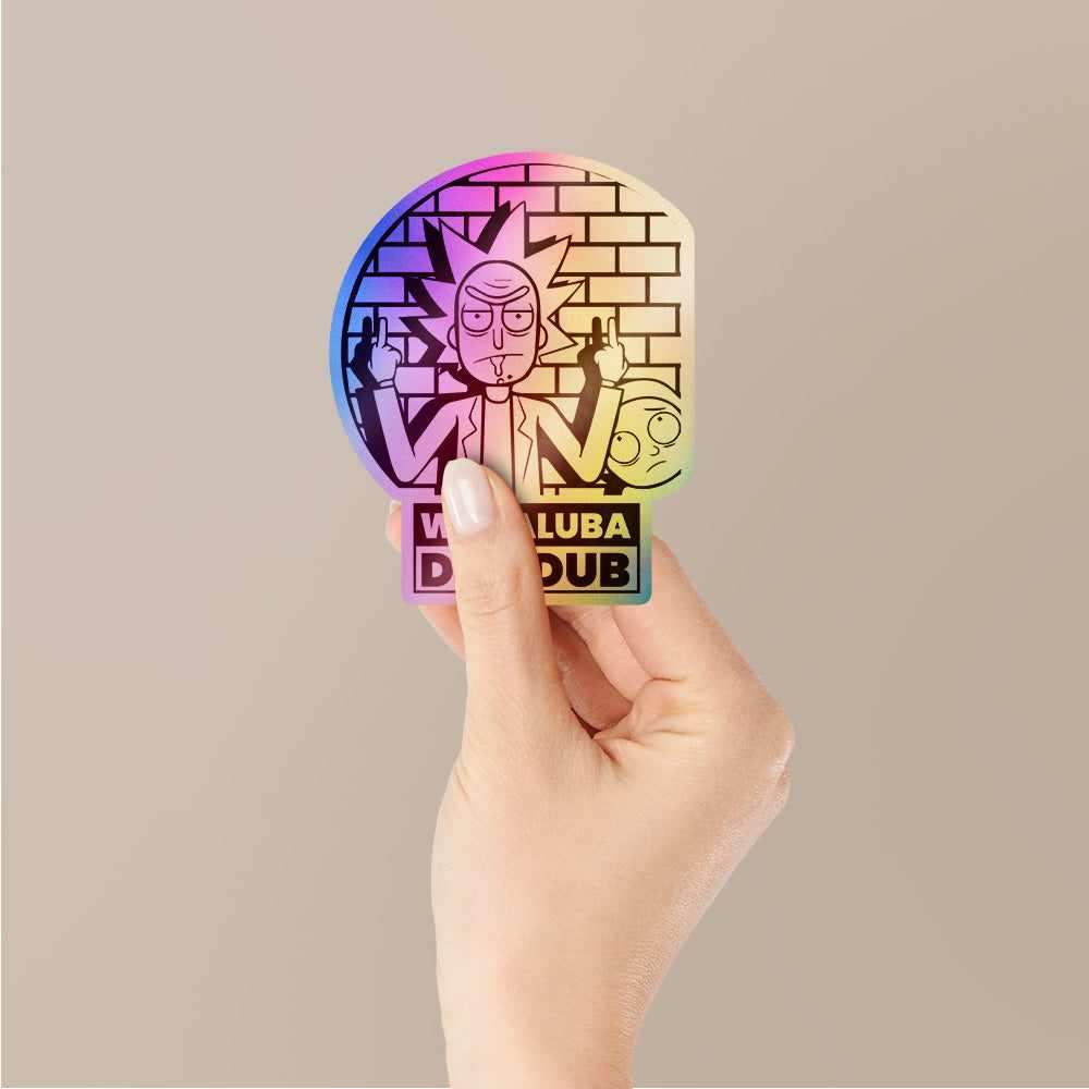 Rick Holographic Stickers waterproof vinyl decal for laptop, bike, car & bottle