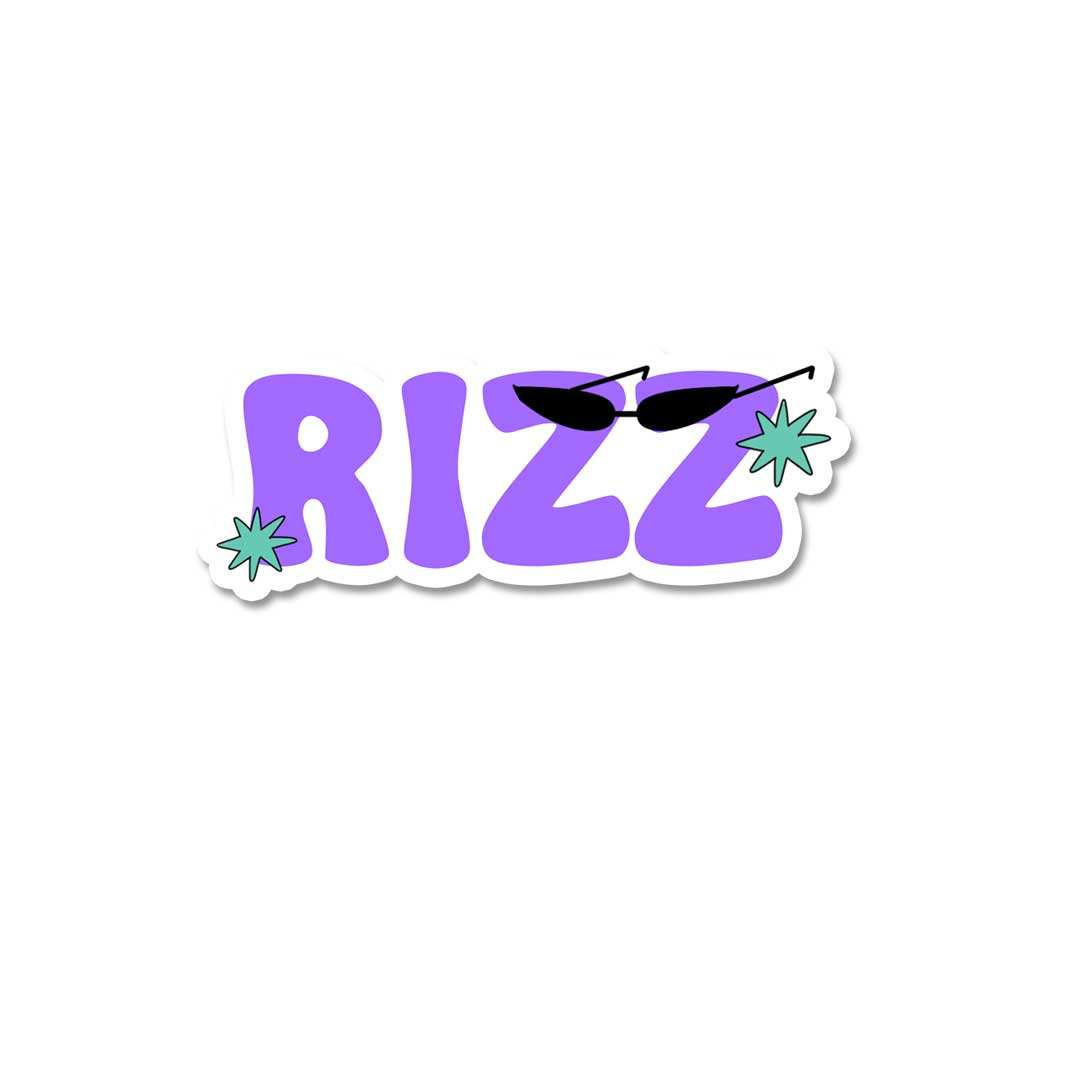 Rizz 0.1 Sticker waterproof vinyl decal for laptop, bike, car & bottle