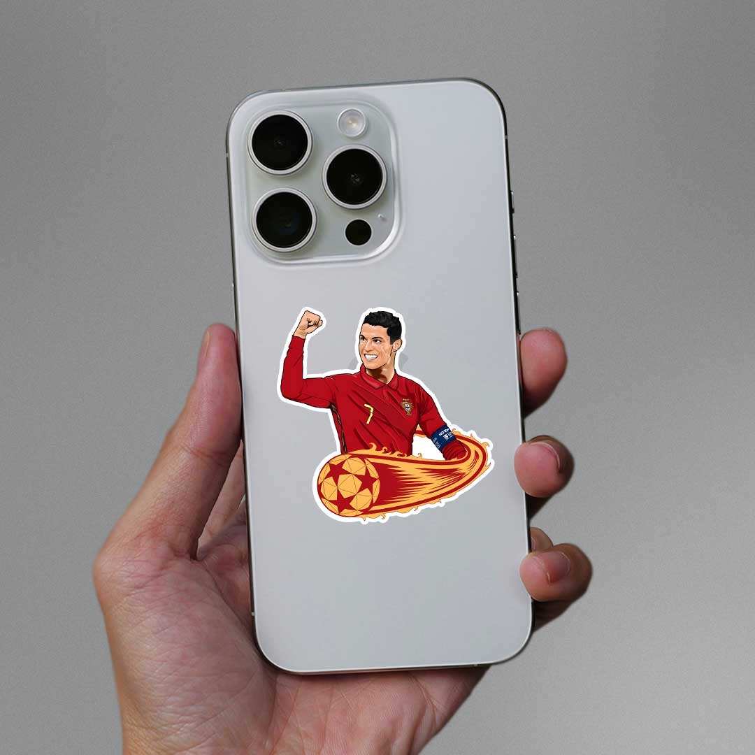 Ronaldo 7 Sticker waterproof vinyl decal for laptop, bike, car & bottle