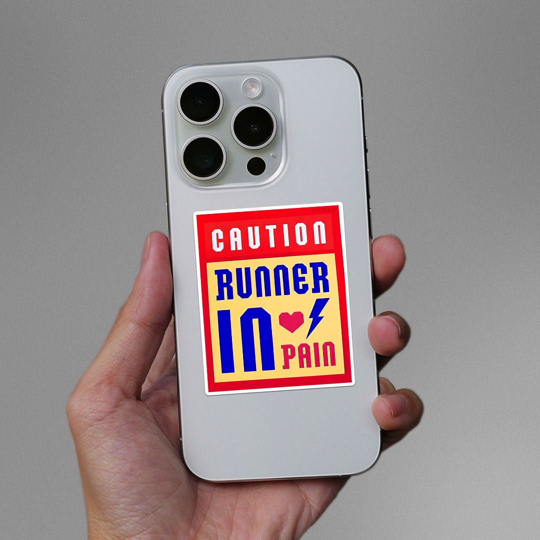 Runner Sticker waterproof vinyl decal for laptop, bike, car & bottle