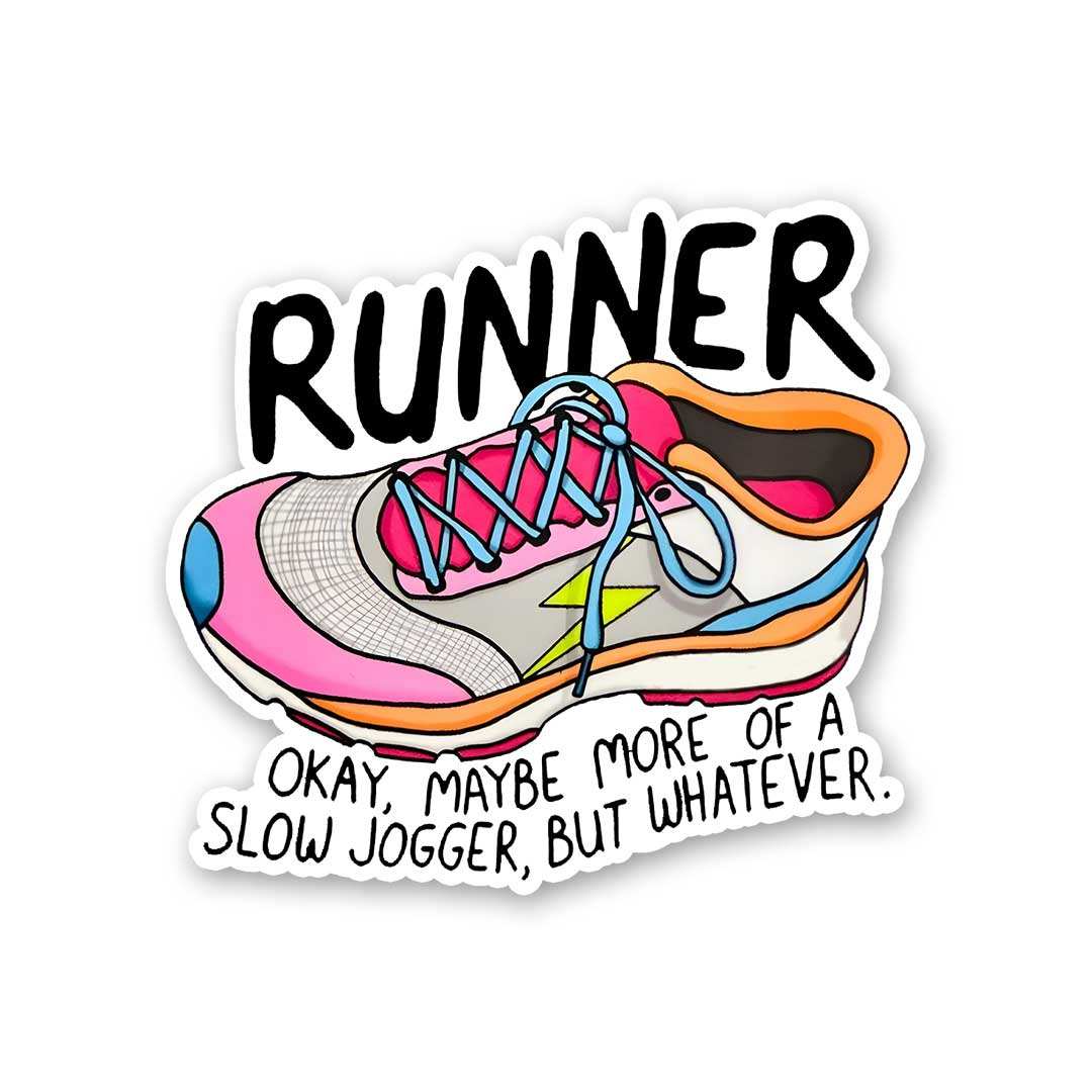 Runner Sticker waterproof vinyl decal for laptop, bike, car & bottle