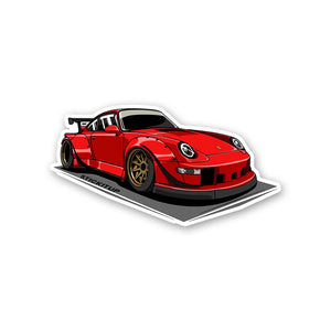 RWB 911 Red Sticker waterproof vinyl decal for laptop, bike, car & bottle