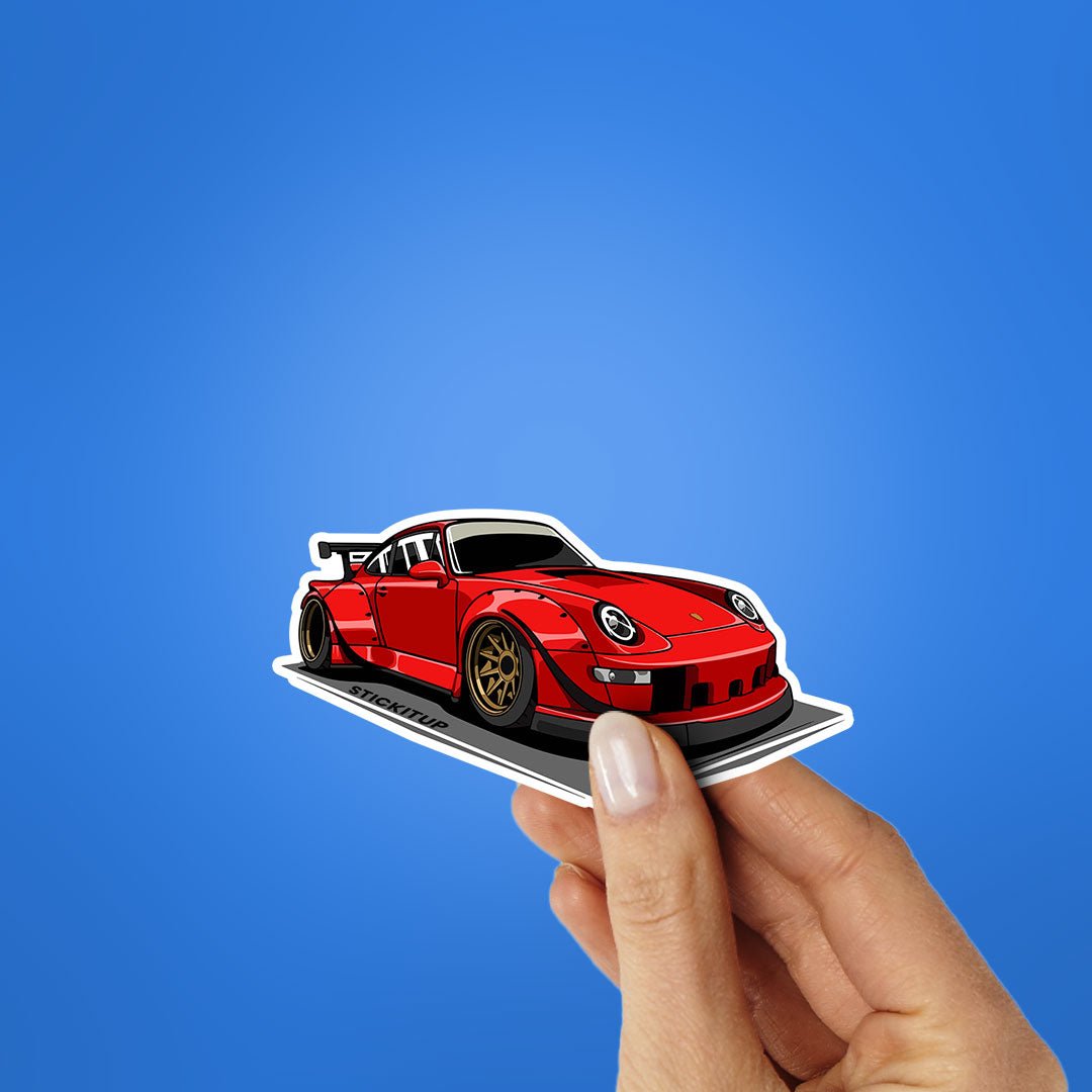 RWB 911 Red Sticker waterproof vinyl decal for laptop, bike, car & bottle