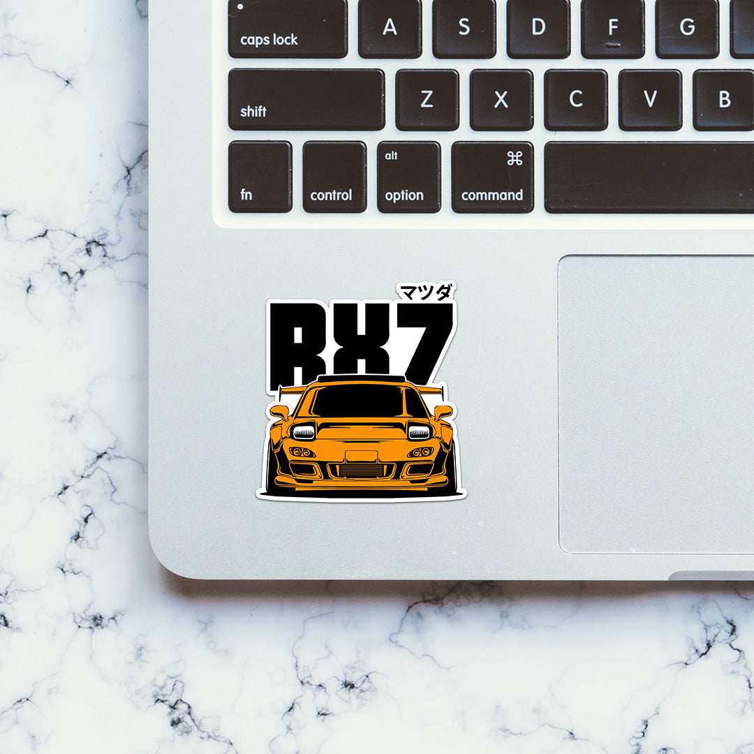 Rx7 Sticker waterproof vinyl decal for laptop, bike, car & bottle