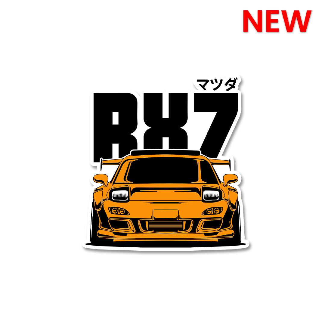 Rx7 Sticker waterproof vinyl decal for laptop, bike, car & bottle