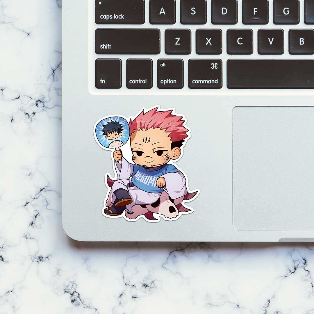 Ryomen Sukuna Chibi Sticker waterproof vinyl decal for laptop, bike, car & bottle
