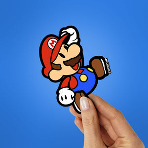 S Mario Sticker waterproof vinyl decal for laptop, bike, car & bottle