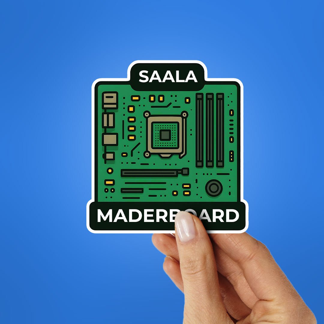 SAALA MADERBOARD Sticker waterproof vinyl decal for laptop, bike, car & bottle