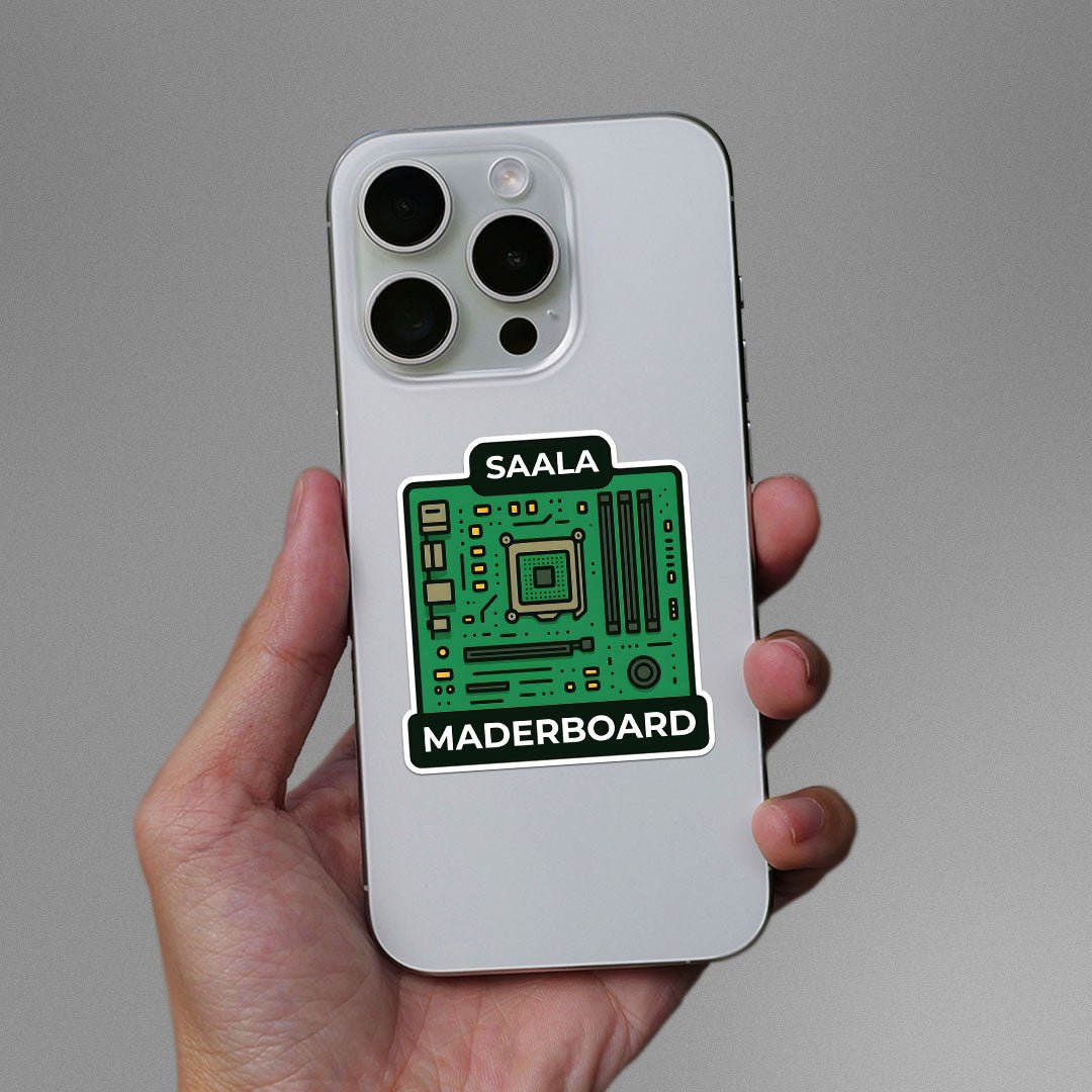 SAALA MADERBOARD Sticker waterproof vinyl decal for laptop, bike, car & bottle