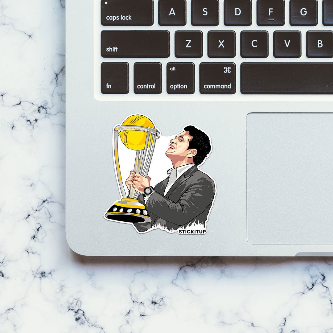 Sachin Tendulkar Sticker waterproof vinyl decal for laptop, bike, car & bottle