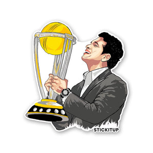 Sachin Tendulkar Sticker waterproof vinyl decal for laptop, bike, car & bottle