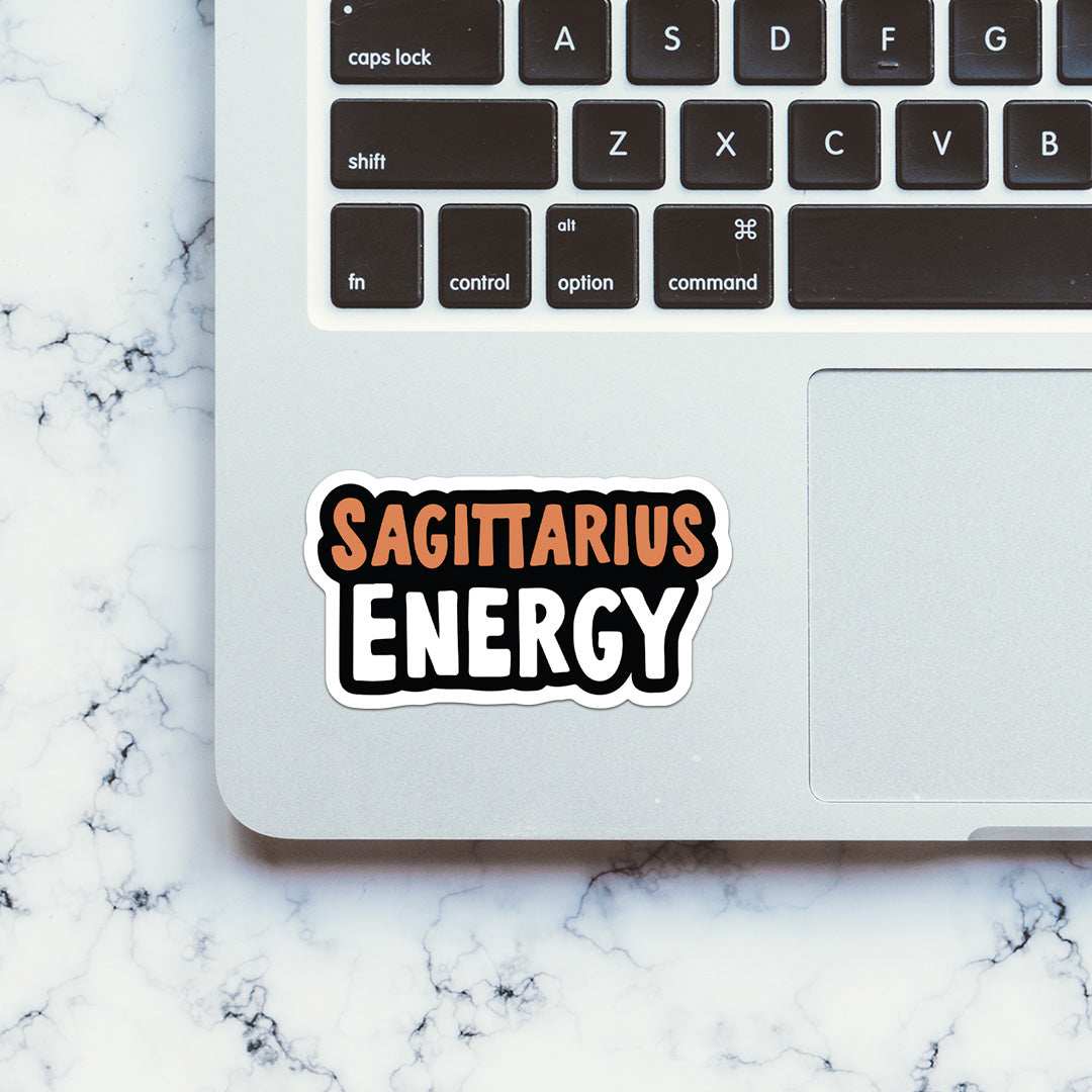 Sagittarius Energy Sticker waterproof vinyl decal for laptop, bike, car & bottle
