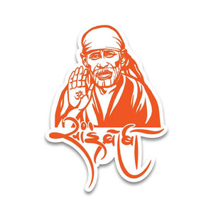 Sai Baba Bumper Sticker waterproof vinyl decal for laptop, bike, car & bottle