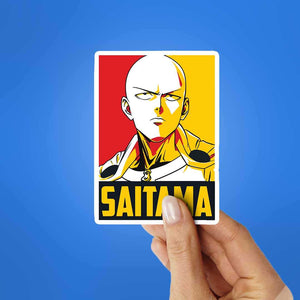 Saitama Sticker waterproof vinyl decal for laptop, bike, car & bottle