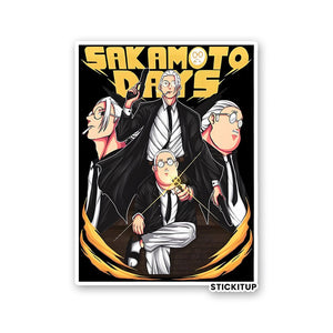 Sakamoto Sticker waterproof vinyl decal for laptop, bike, car & bottle