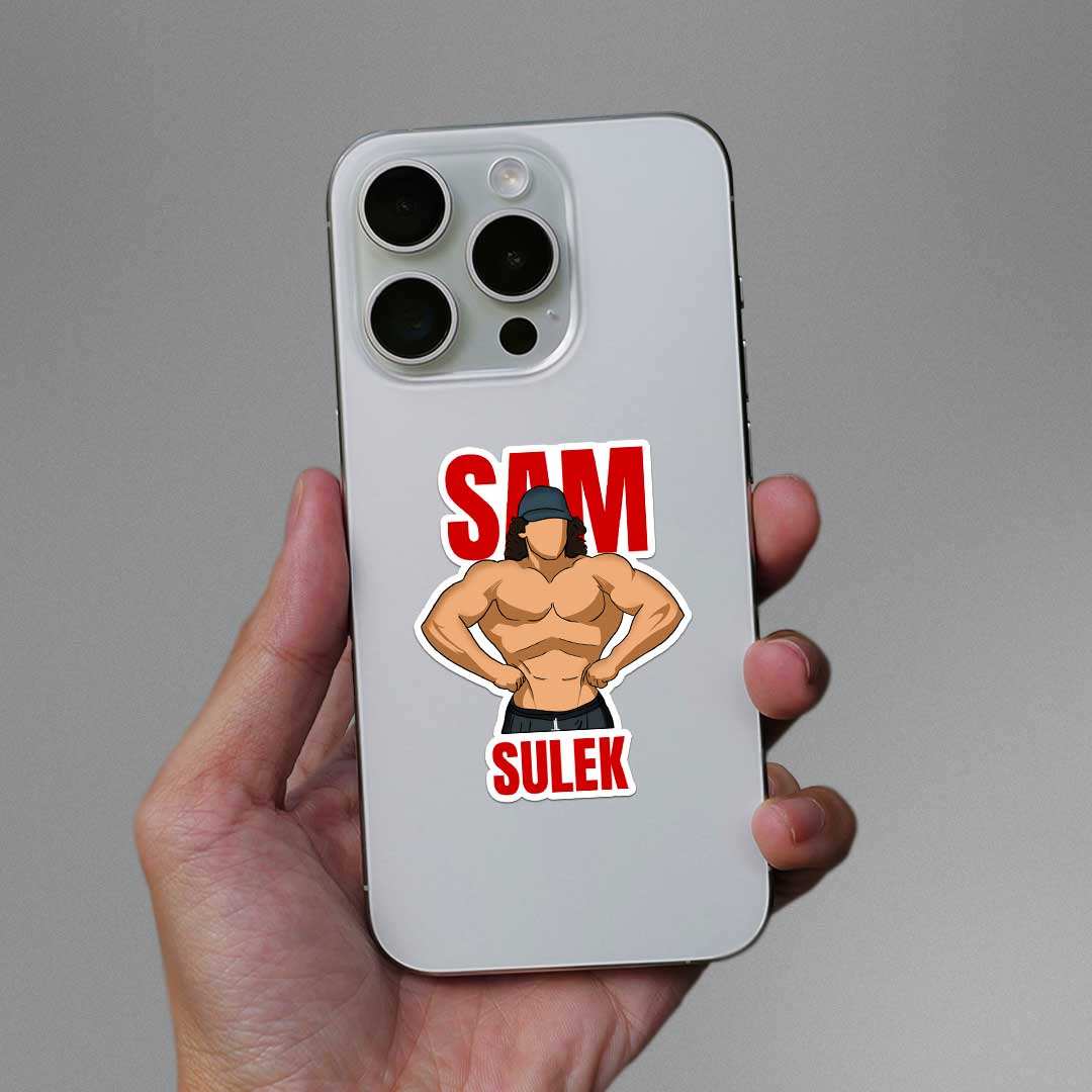 Sam Sulek Sticker waterproof vinyl decal for laptop, bike, car & bottle