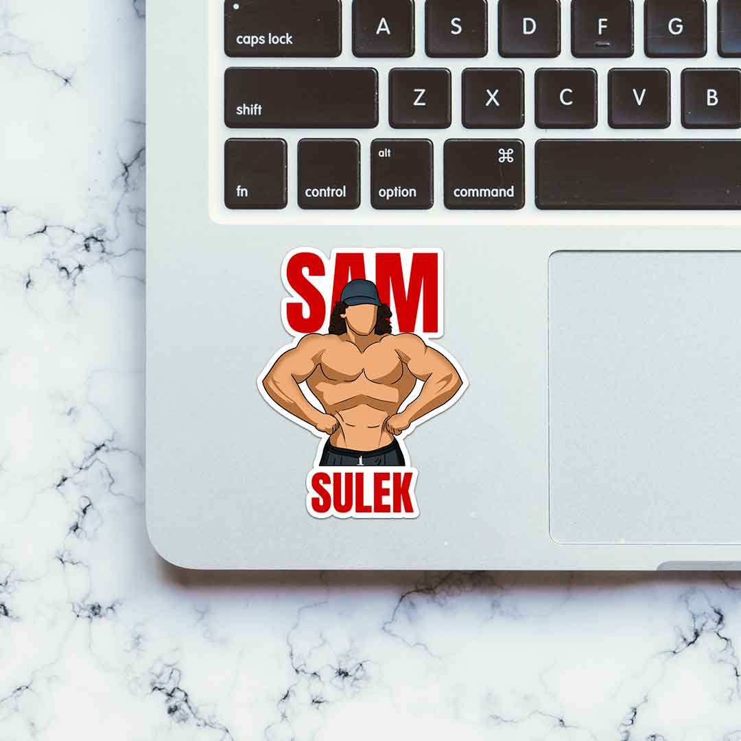 Sam Sulek Sticker waterproof vinyl decal for laptop, bike, car & bottle